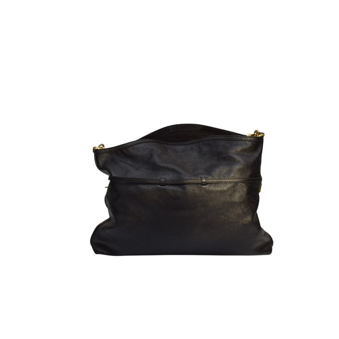 Givenchy Voyou Gold Chain Medium Black Grainy Leather Shoulder Tote Bag - 6