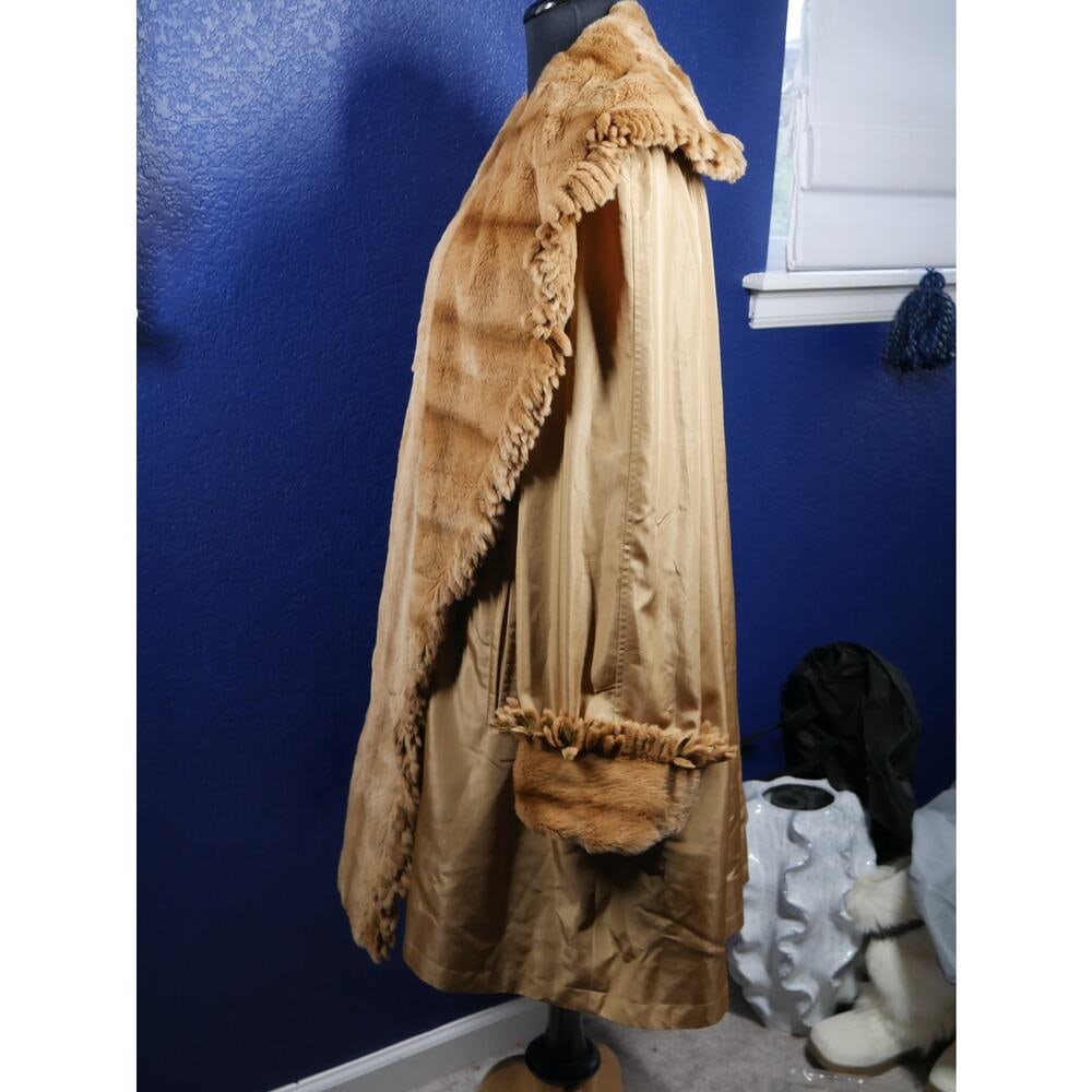 Gorgeous Whiskey Fringe Female Sheared Mink Reversible Fur Coat Jacket XL Plus - 6