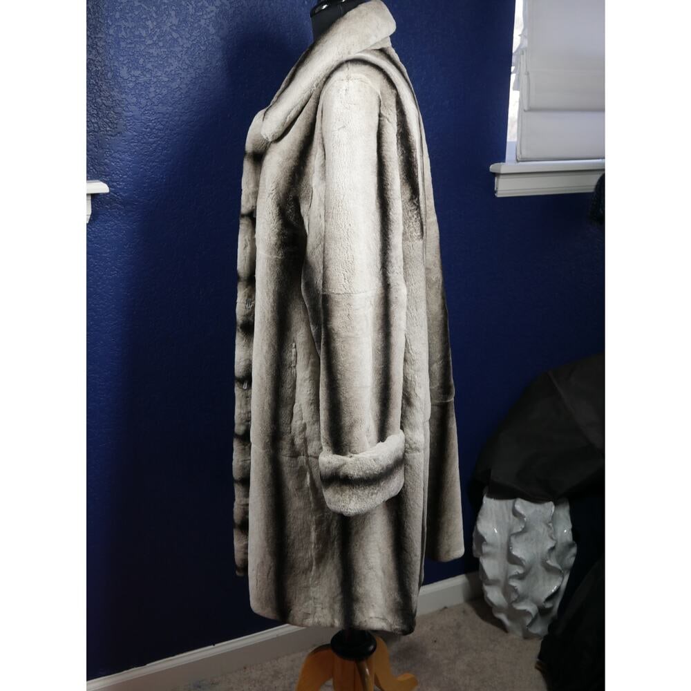 Gorgeous NWOT Chinchilla Rex Fur Coat Jacket - 2