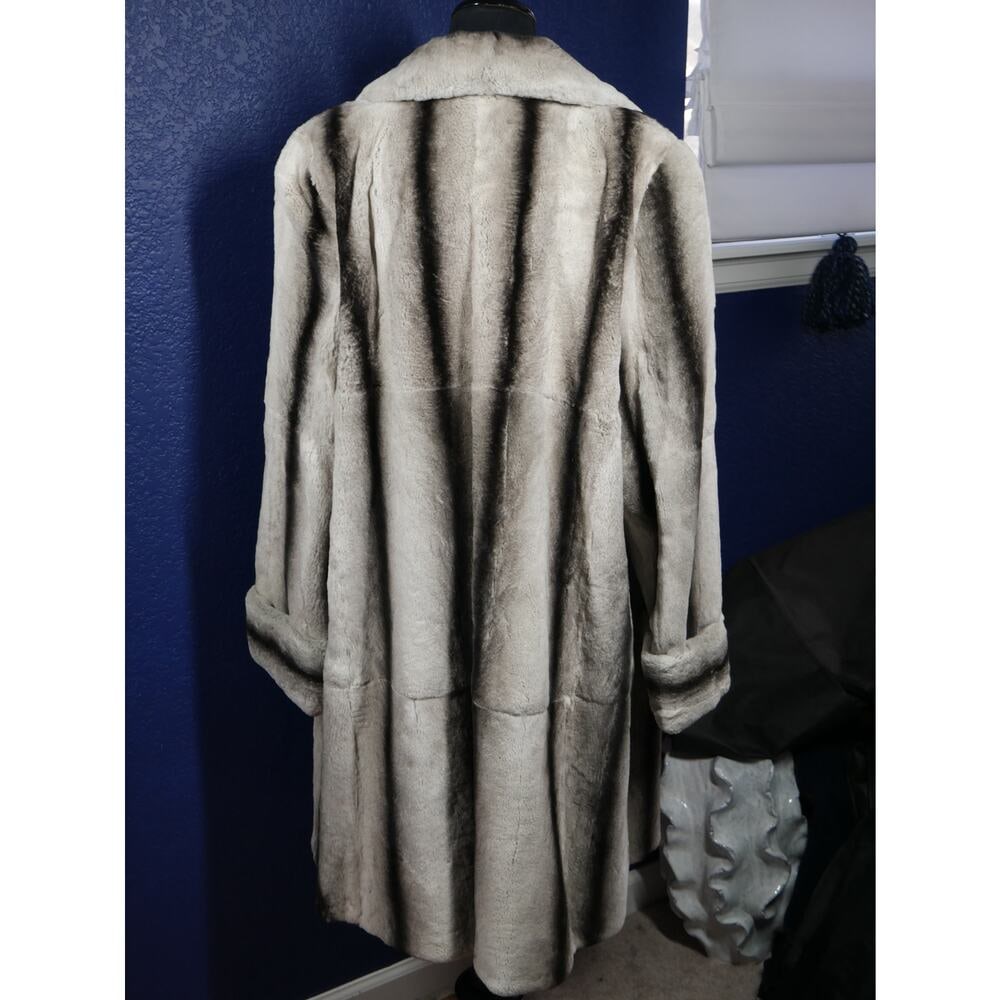 Gorgeous NWOT Chinchilla Rex Fur Coat Jacket - 3