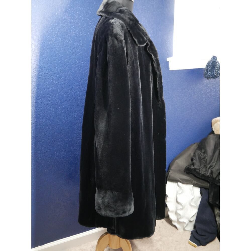Gorgeous Unisex Dark Navy Sheared Mink Reversible Fur Coat Jacket - 7