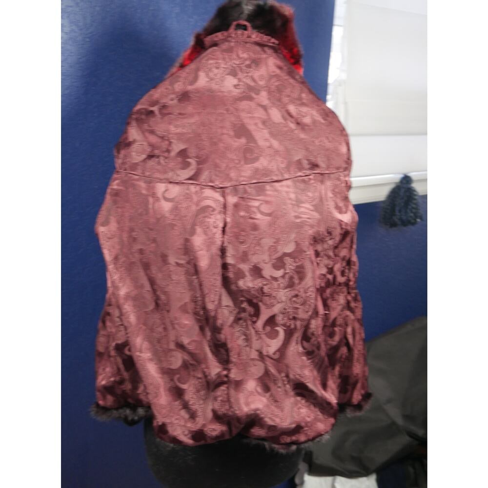 Gorgeous NEW Red Black Ombre & Design Mink Fur Coat Jacket - 6