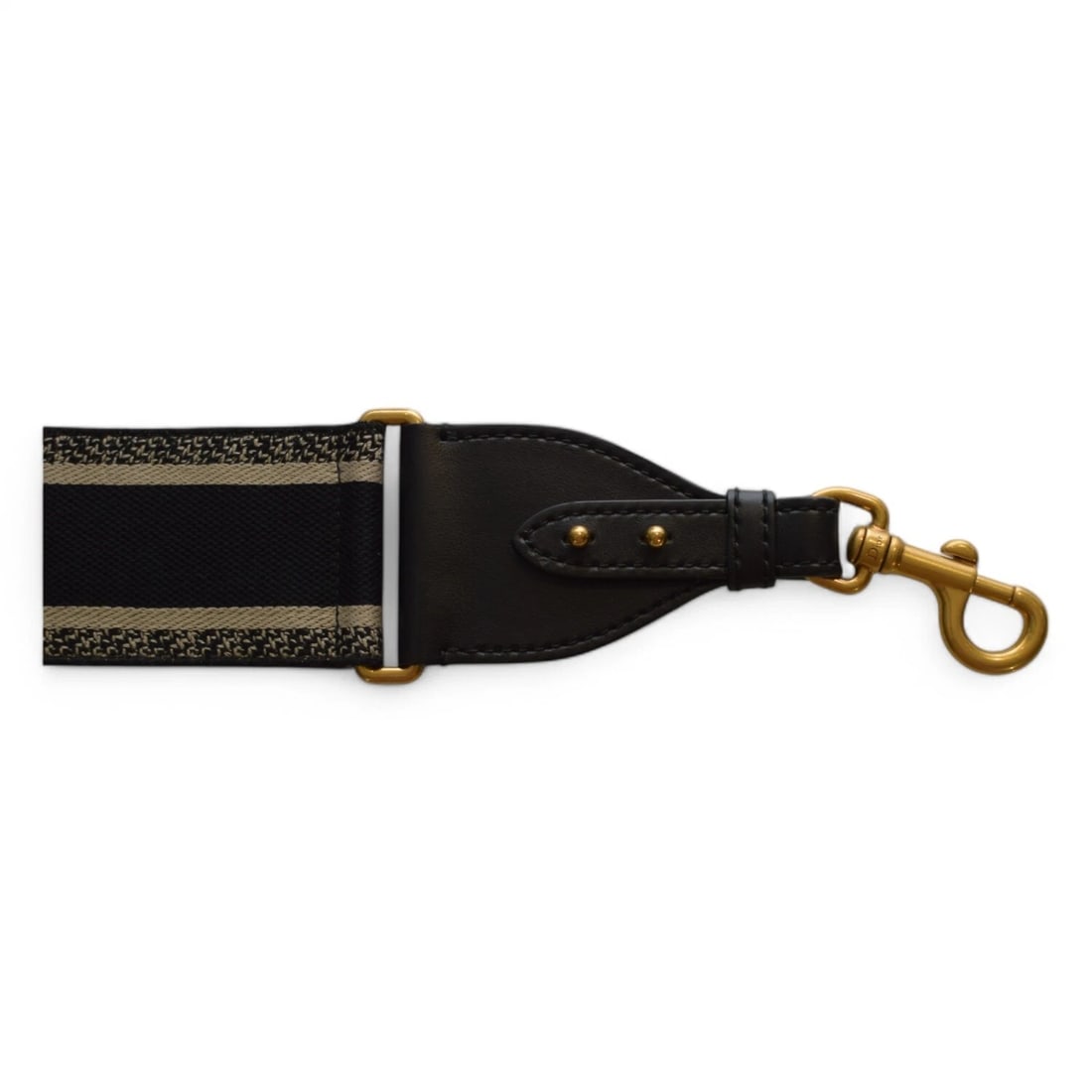 Christian Dior Paris Canvas Embroidered Shoulder Guitar Strap Black Embroidery - 4