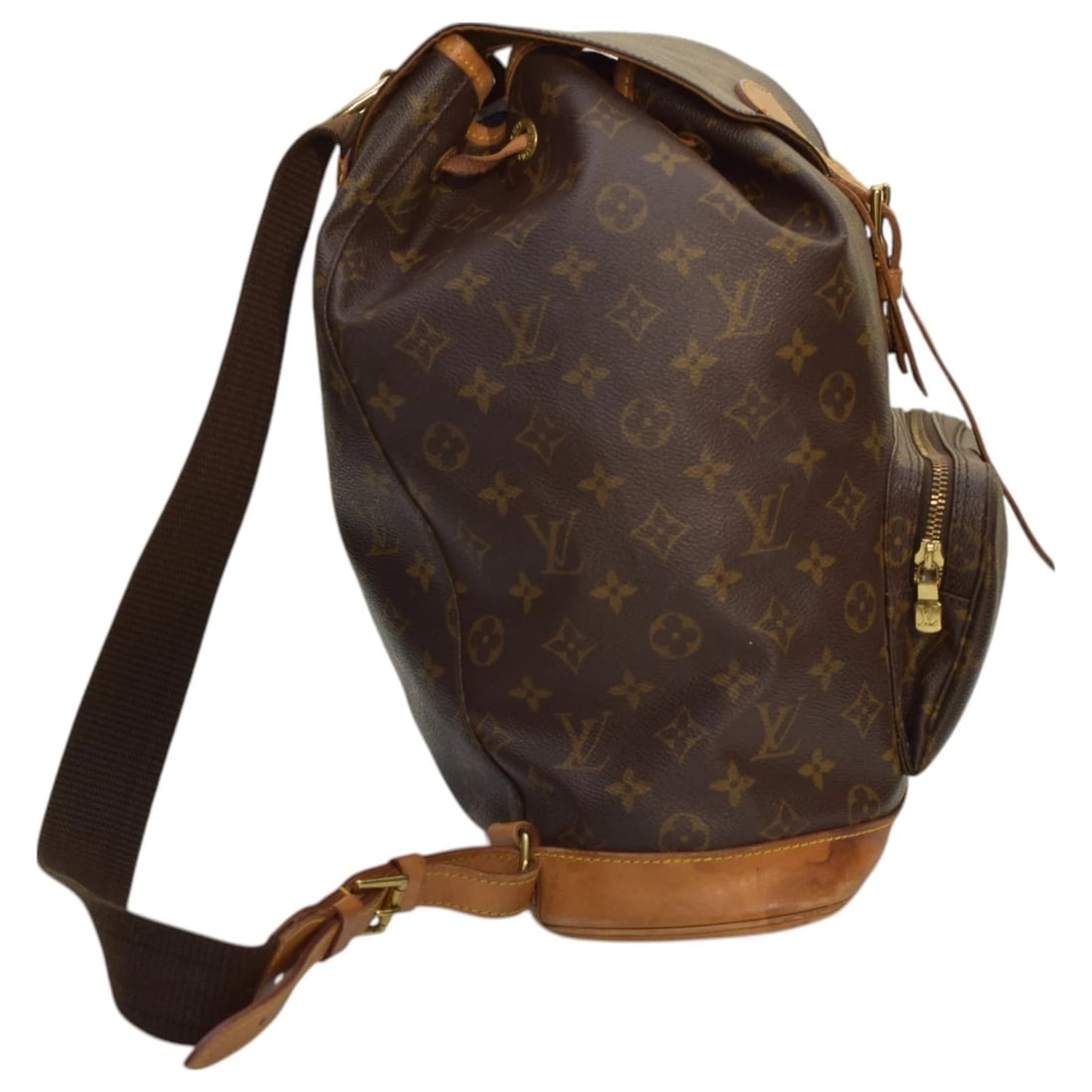 Louis Vuitton Monogram Montsouris Backpack in brown monogram canvas and natural - 3