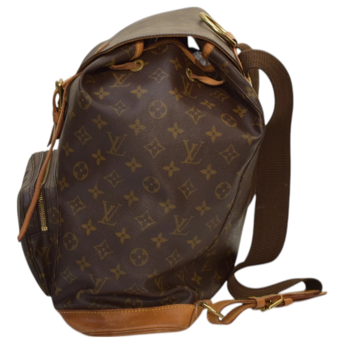 Louis Vuitton Monogram Montsouris Backpack in brown monogram canvas and natural - 4
