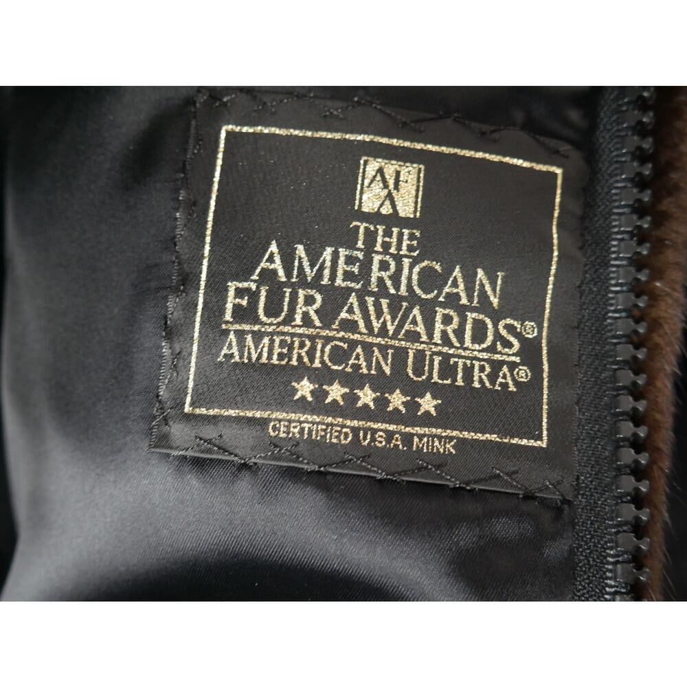 Stunning Black & Blue Iris Gray Mink Fur Coat Jacket Unisex Men or Women - 8