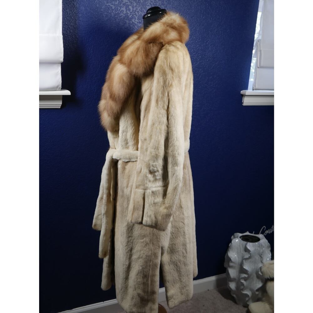 Stunning Laser Sheared Female Mink & Stone Marten Sable Fur Coat Jacket - 3