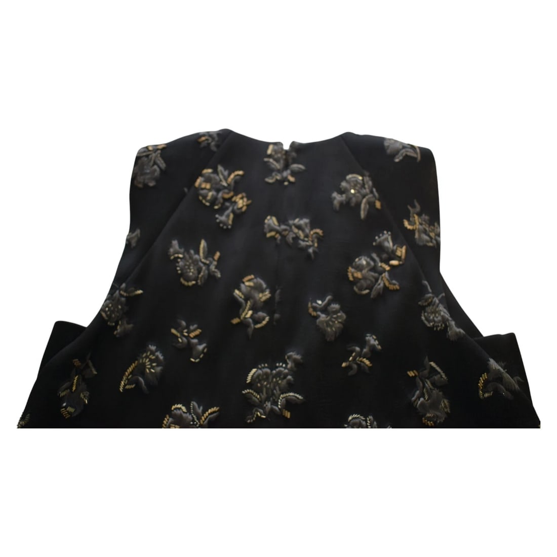 Balenciaga Paris Black Embroidered Mini Sleeveless A-line Dress size 38 - 9