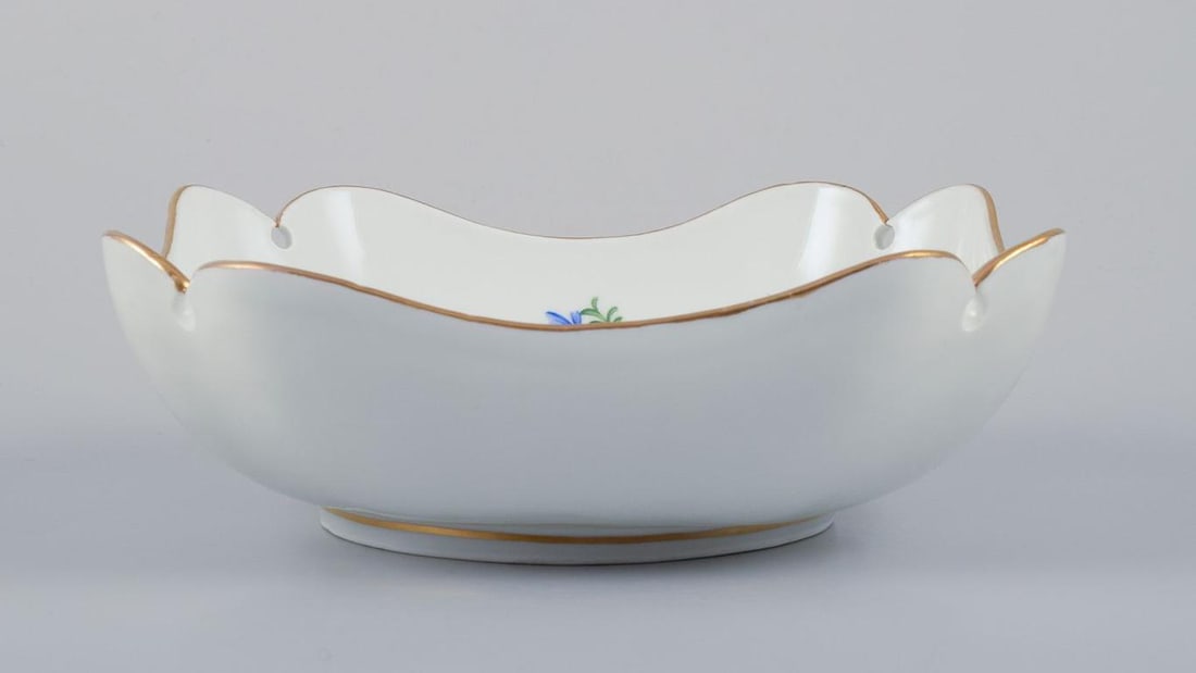 Meissen, Germany, two square porcelain bowls. Approx. 1920s - 3