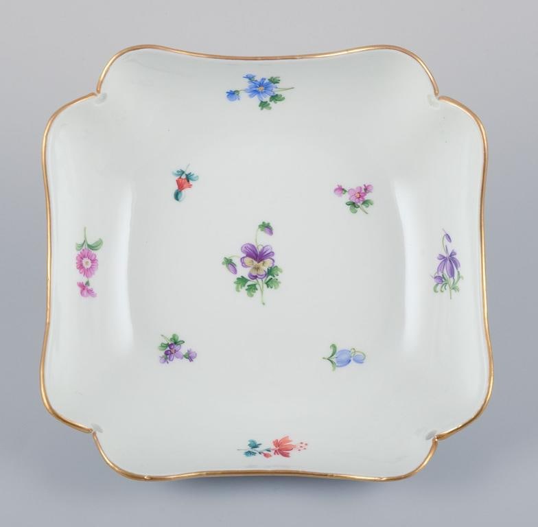Meissen, Germany, two square porcelain bowls. Approx. 1920s - 5