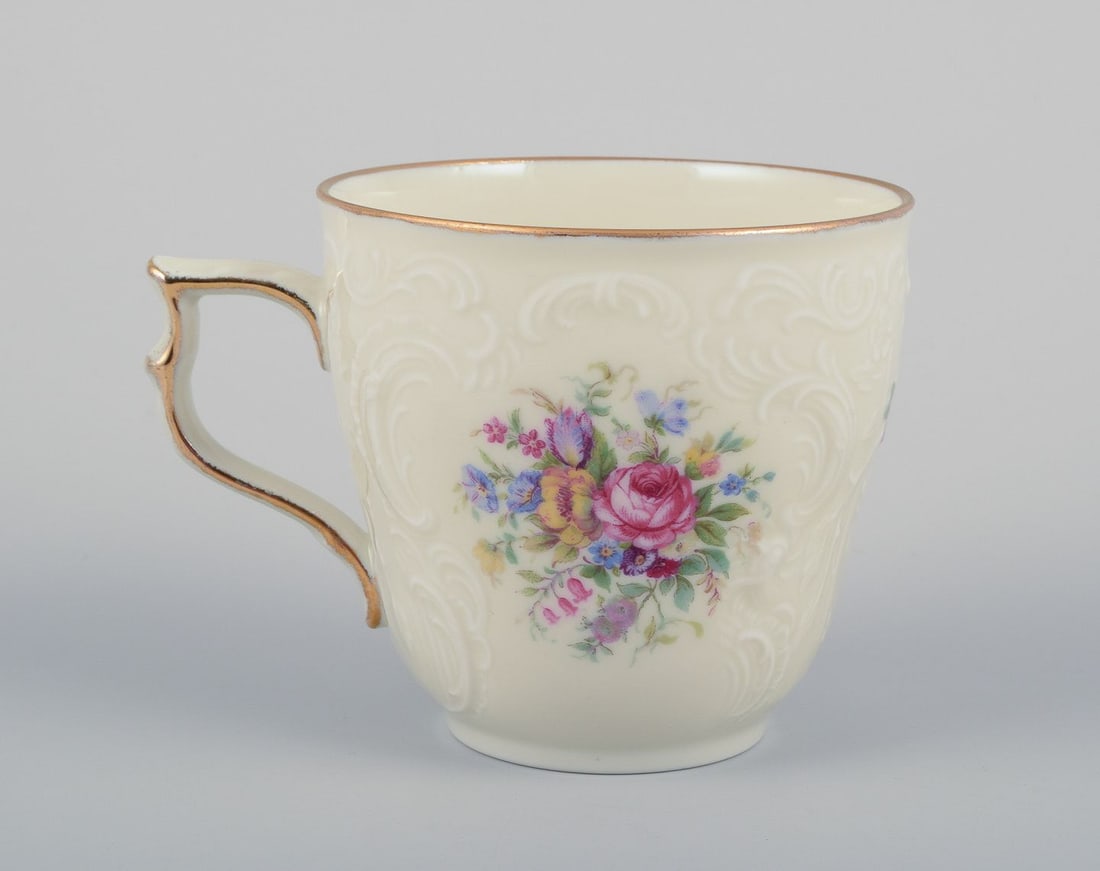 Rosenthal, seven-person "Sanssouci" coffee service. Decorated with polychrome floral motifs. Approx. - 4