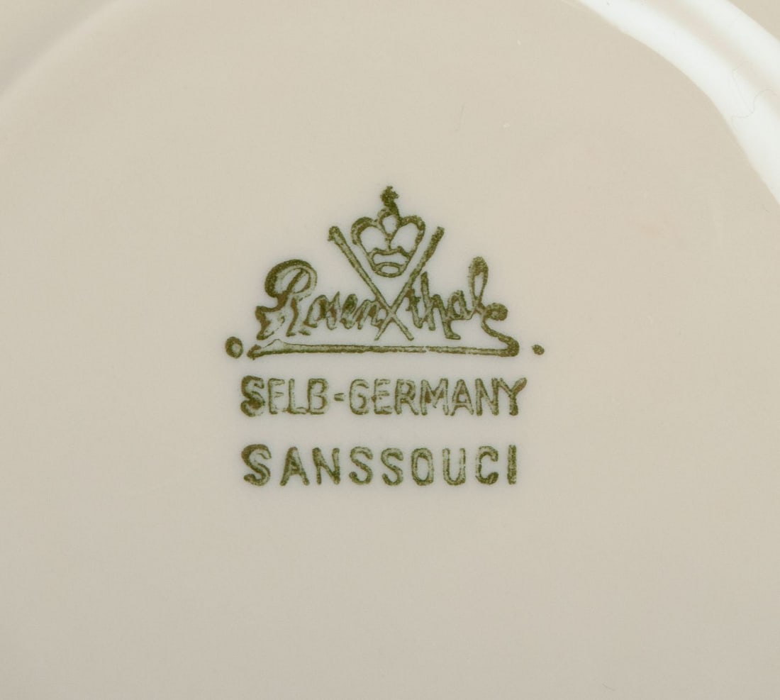 Rosenthal, seven-person "Sanssouci" coffee service. Decorated with polychrome floral motifs. Approx. - 8