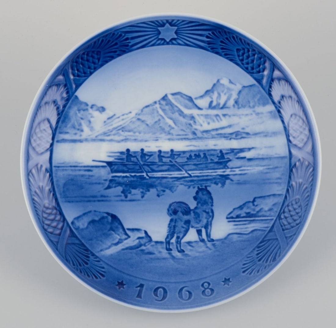 Royal Copenhagen, set of seven Christmas plates in porcelain. Years: 1962-1966, 1968, and 1969 - 7