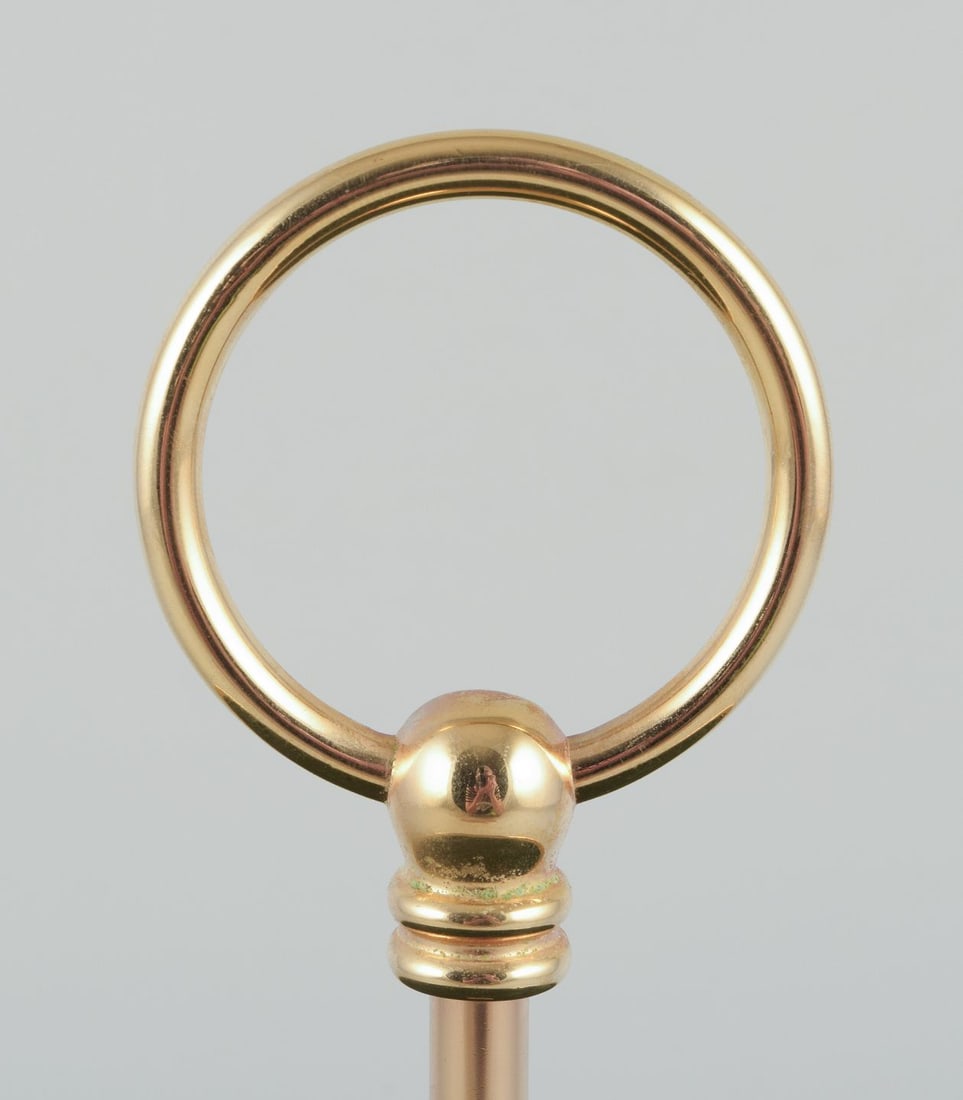 Pillivuyt, France. Cake stand/etagère in porcelain. Brass handle.“Green Bistro”. - 4