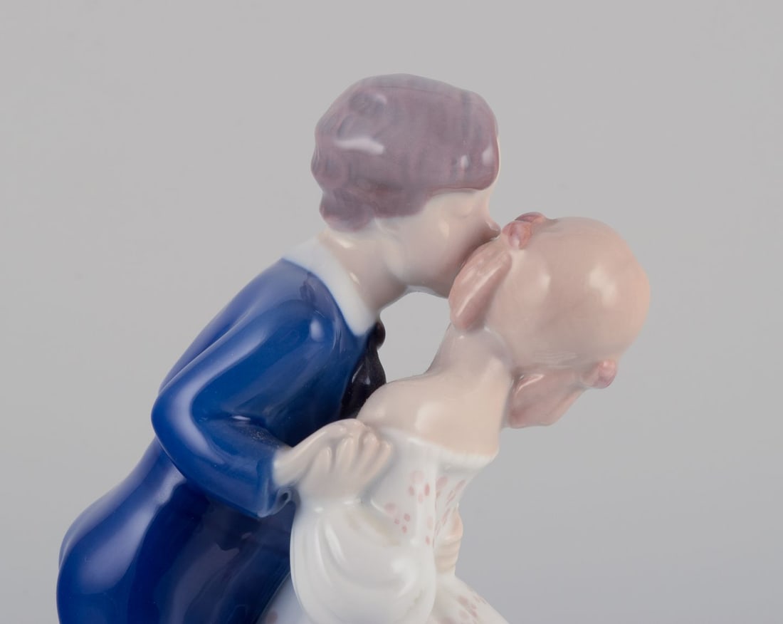 Bing & Grondahl, porcelain figurine of "Youthful daring".Ca. 1930s - 5