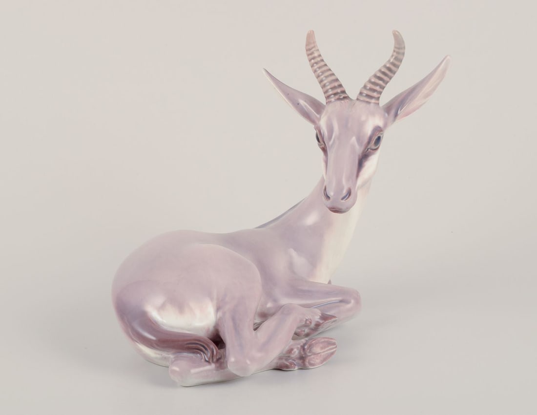 Dahl Jensen porcelain figurine of antelope. - 2