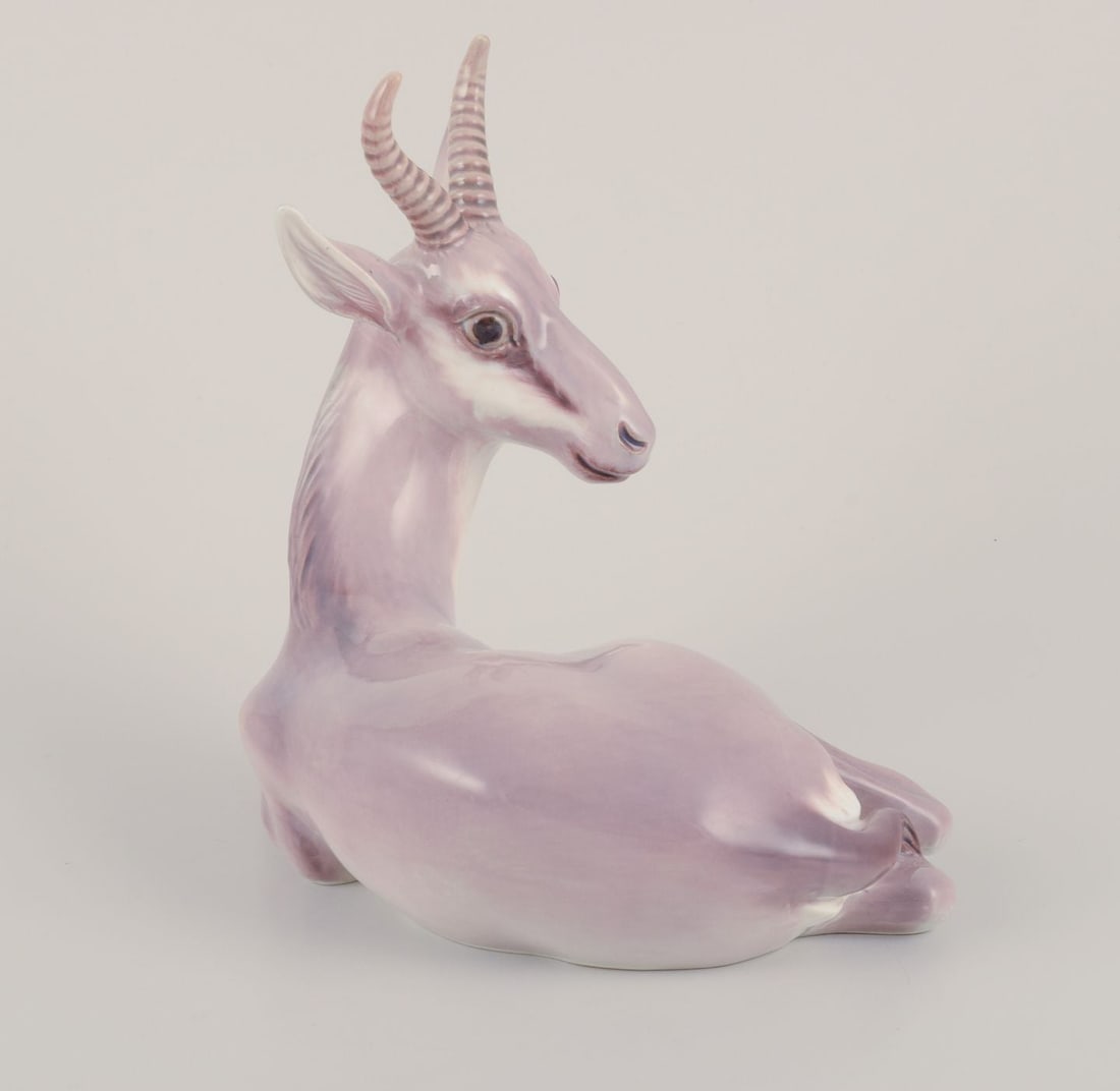 Dahl Jensen porcelain figurine of antelope. - 3