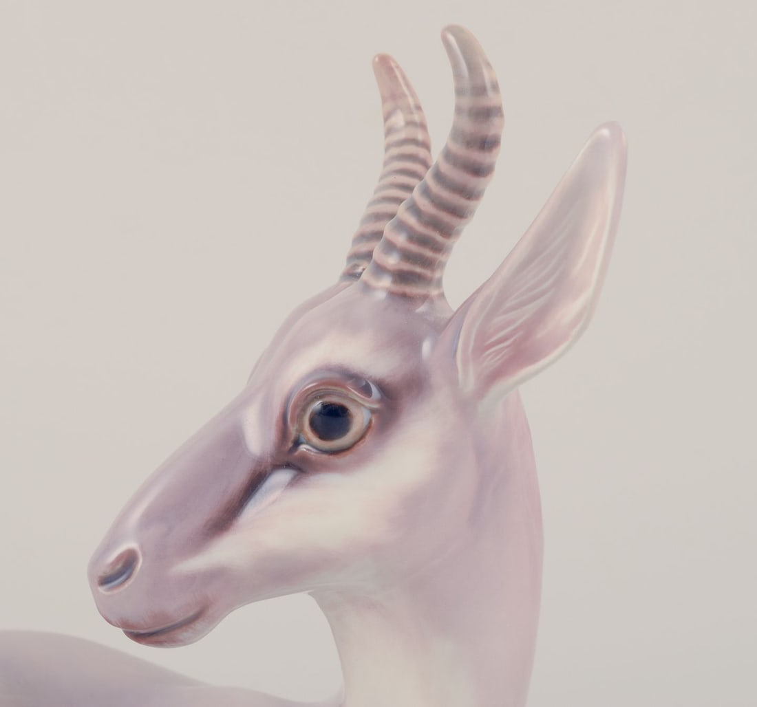 Dahl Jensen porcelain figurine of antelope. - 5