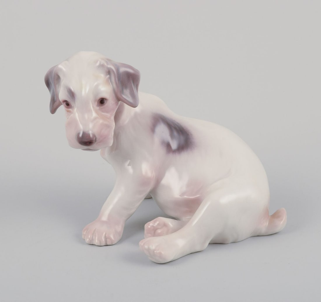 Bing & Grondahl, two porcelain figurines of terriers. 1920s/30s - 2