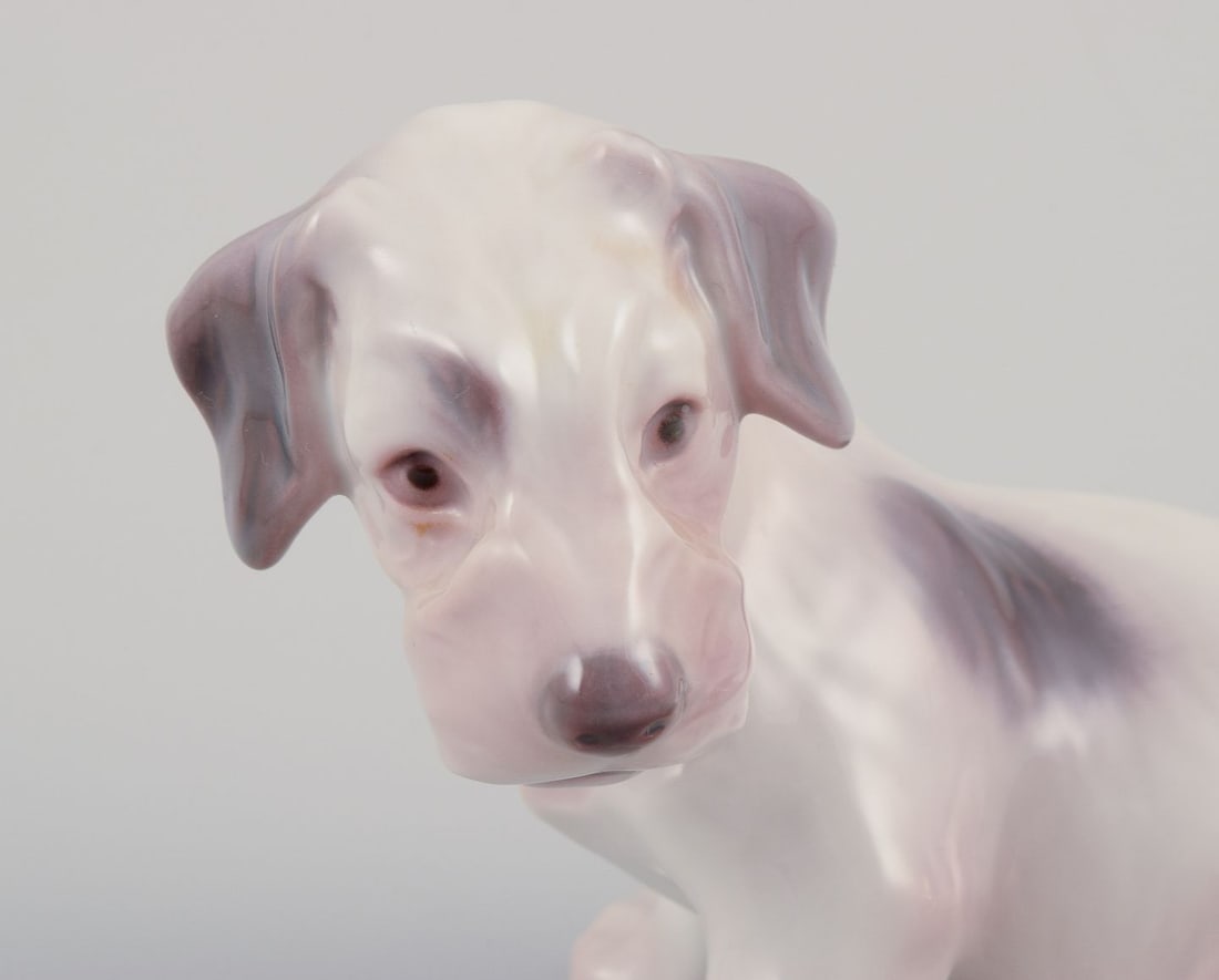 Bing & Grondahl, two porcelain figurines of terriers. 1920s/30s - 3