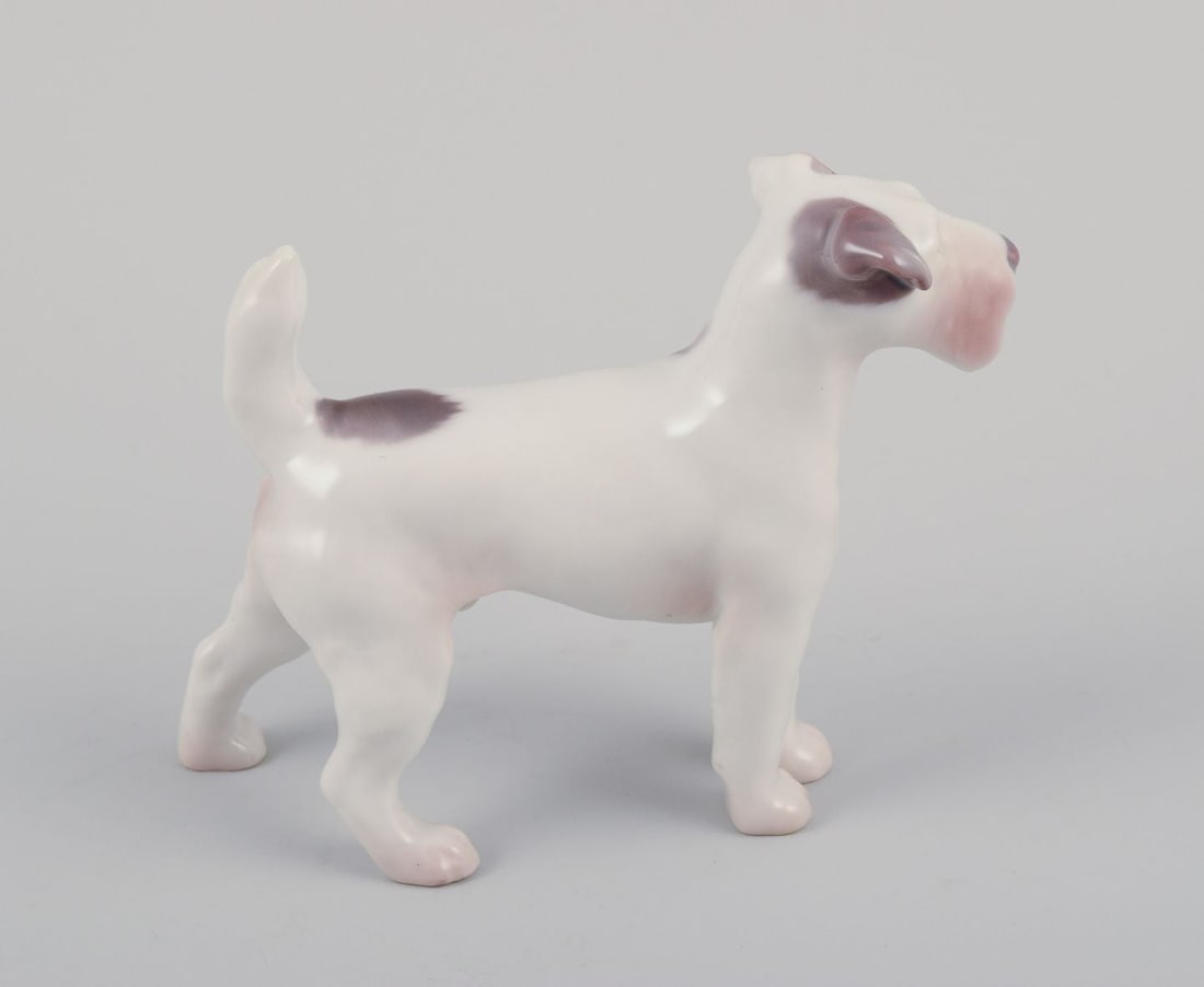 Bing & Grondahl, two porcelain figurines of terriers. 1920s/30s - 8