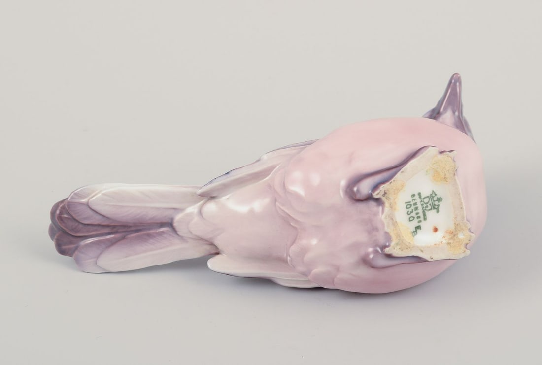 Dahl Jensen, porcelain figurine of a shrike. 1920/30s. - 5