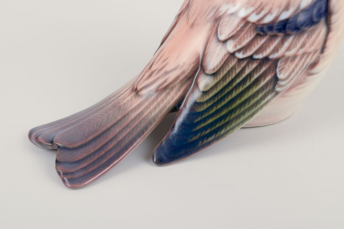 Dahl Jensen, porcelain figurine of bowfinch. 1920/30s. - 4