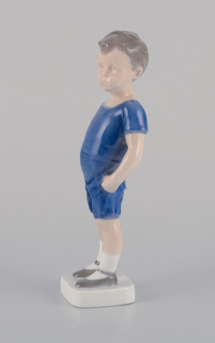 Bing & Grondahl, porcelain figurine of standing boy Ca. 1930s. - 4
