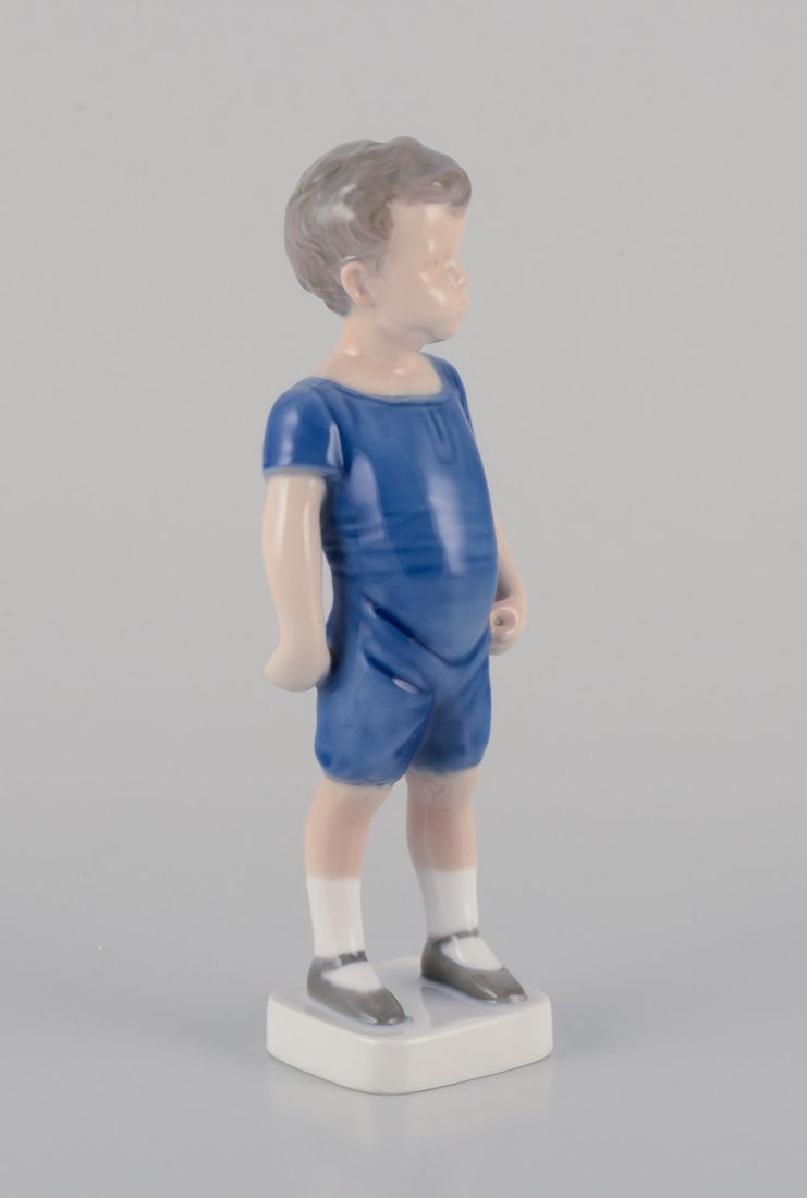 Bing & Grondahl, porcelain figurine of standing boy Ca. 1930s. - 5