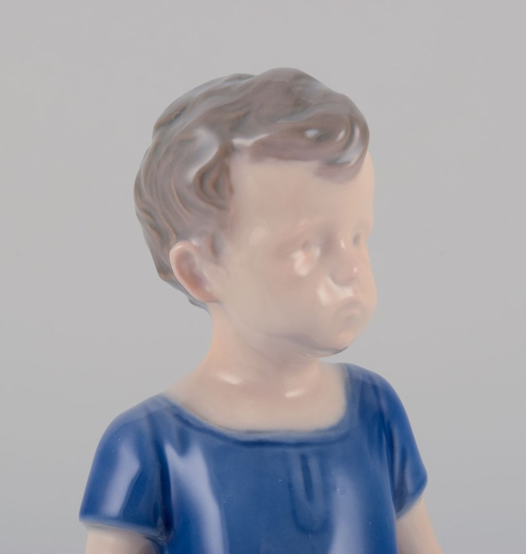 Bing & Grondahl, porcelain figurine of standing boy Ca. 1930s. - 6