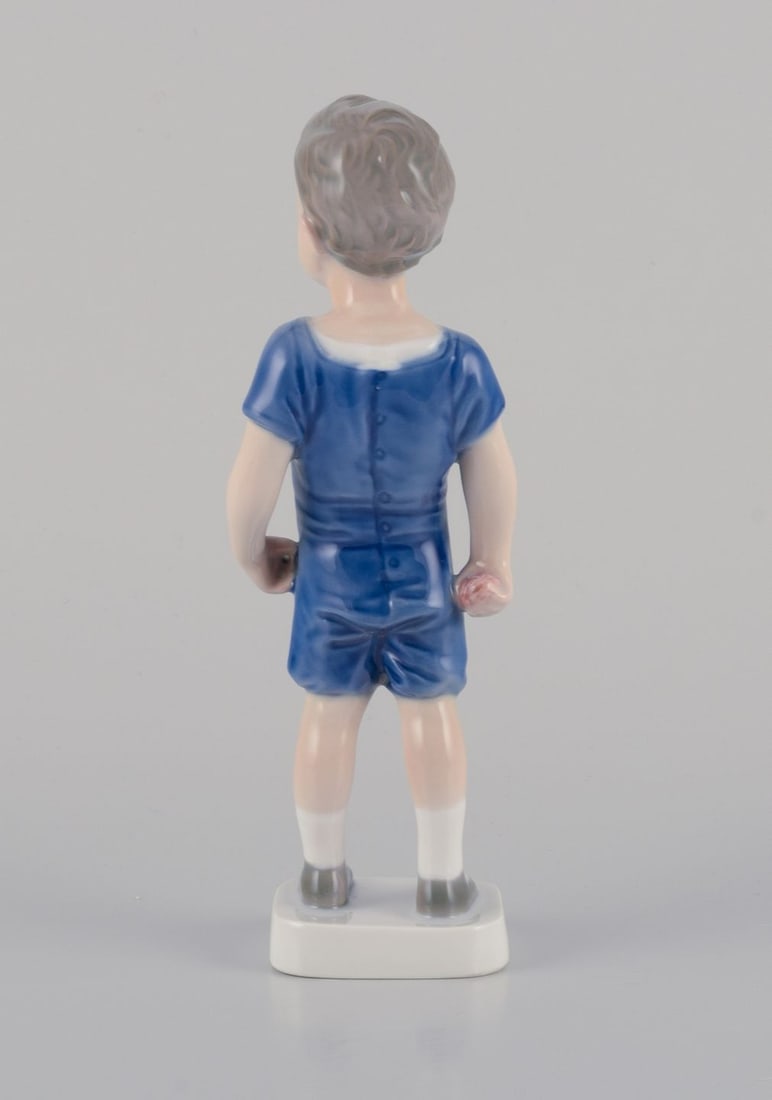 Bing & Grondahl, porcelain figurine of standing boy Ca. 1930s. - 7