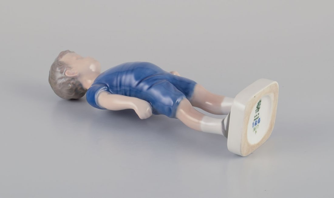 Bing & Grondahl, porcelain figurine of standing boy Ca. 1930s. - 8