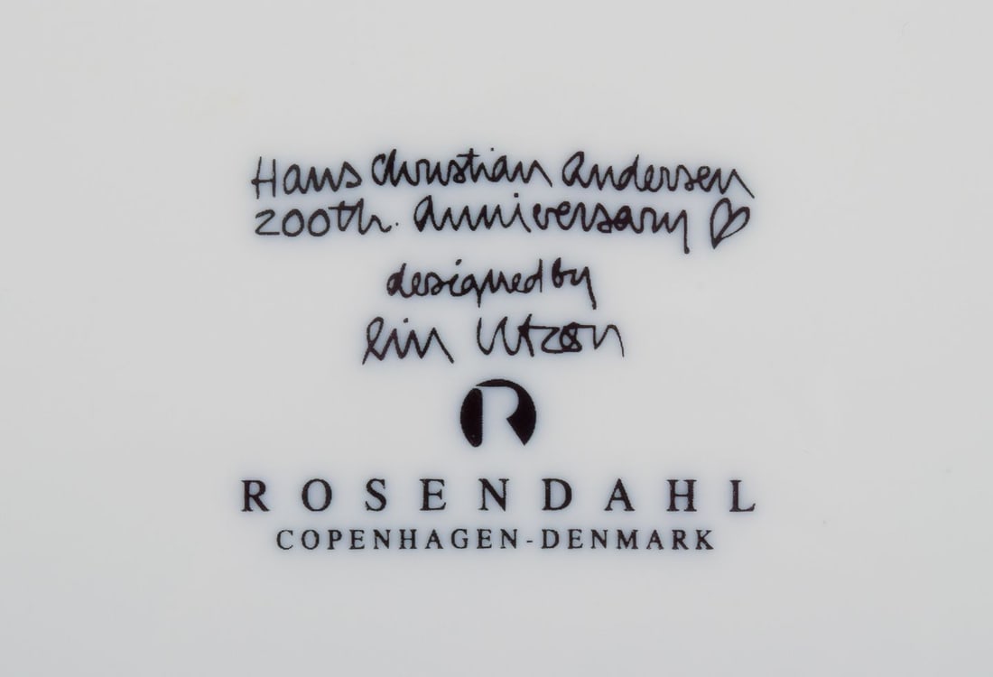 Lin Utzon for Rosenthal, Germany. Three cover plates. Hans Christian Andersen 200th Anniversary. - 3