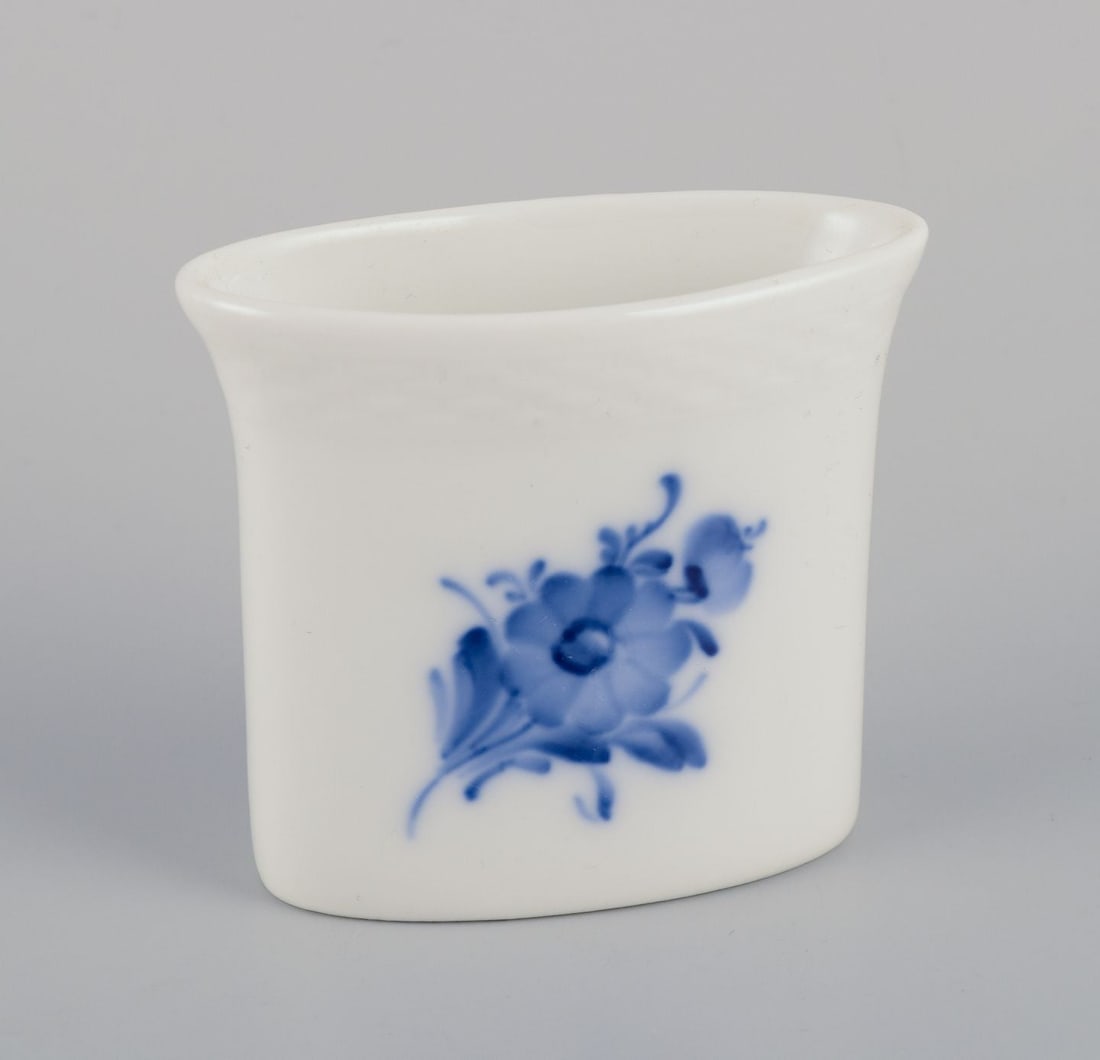 Royal Copenhagen Blue Flower Braided. Small oval dish, cake plate and a toothpick holder in - 2