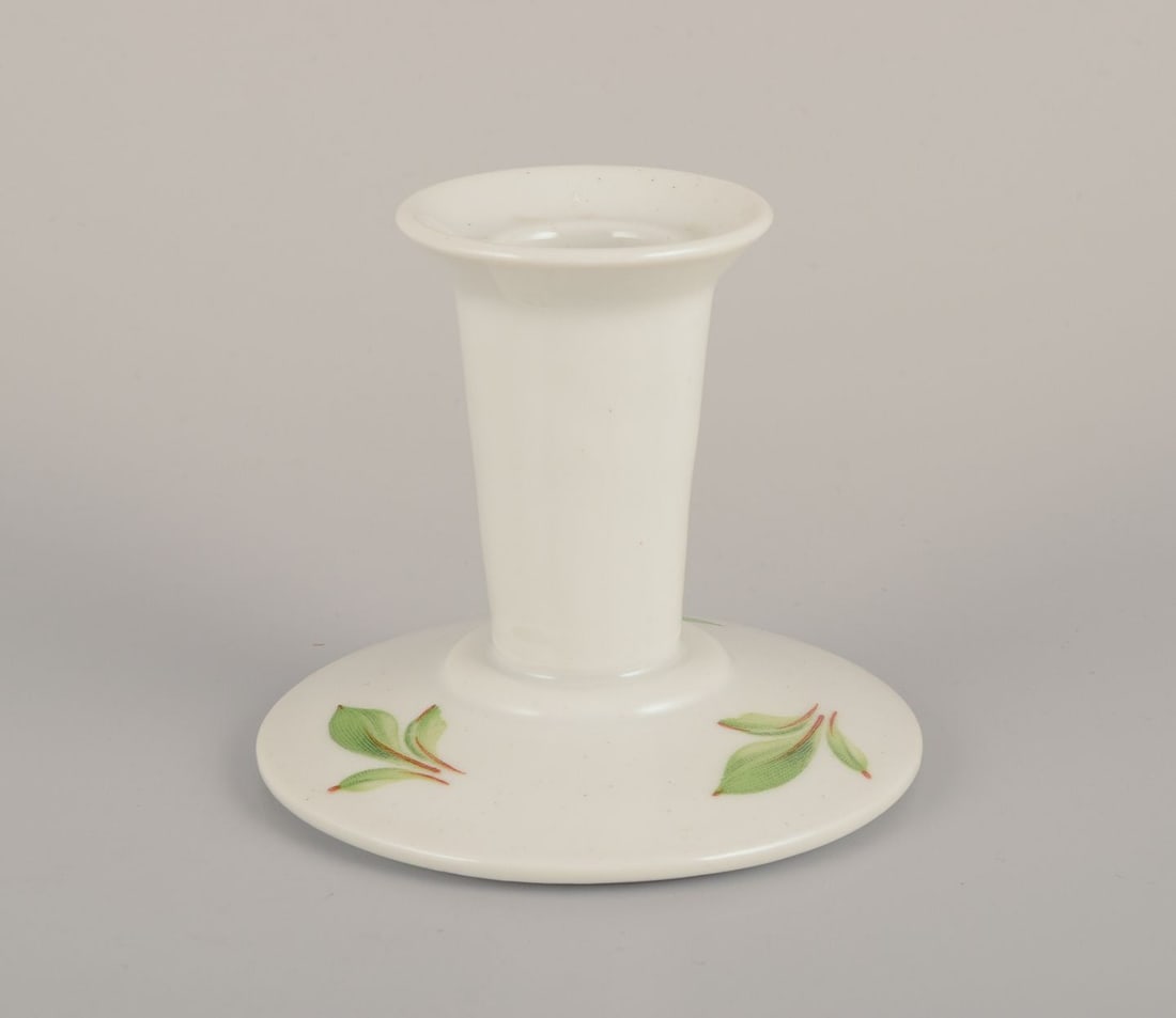 Danild/Lyngby, "Picnic". A pair of candlesticks, three egg cups, and two small plates. 1960s/1970s. - 2