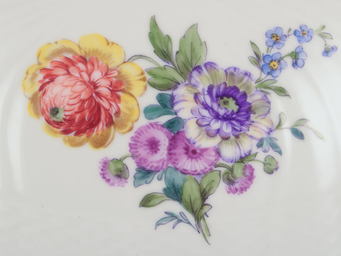 Royal Copenhagen Saxon Flower, lidded soup tureen hand-painted with polychrome floral motifs and - 5