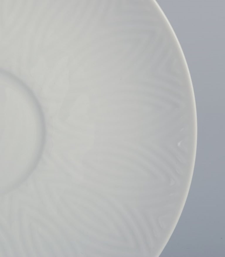 Axel Salto for Royal Copenhagen. Six pairs of coffee cups and saucers in white porcelain. Dated 1962 - 5