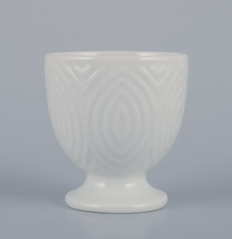 Axel Salto for Royal Copenhagen. Four egg cups in white porcelain. Circa 1960s. - 3