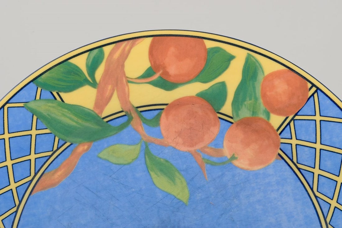 Laure Japy, Paris / Limoges, France. Porcelain cover plate with fruit motif. 1970s/80s. - 4