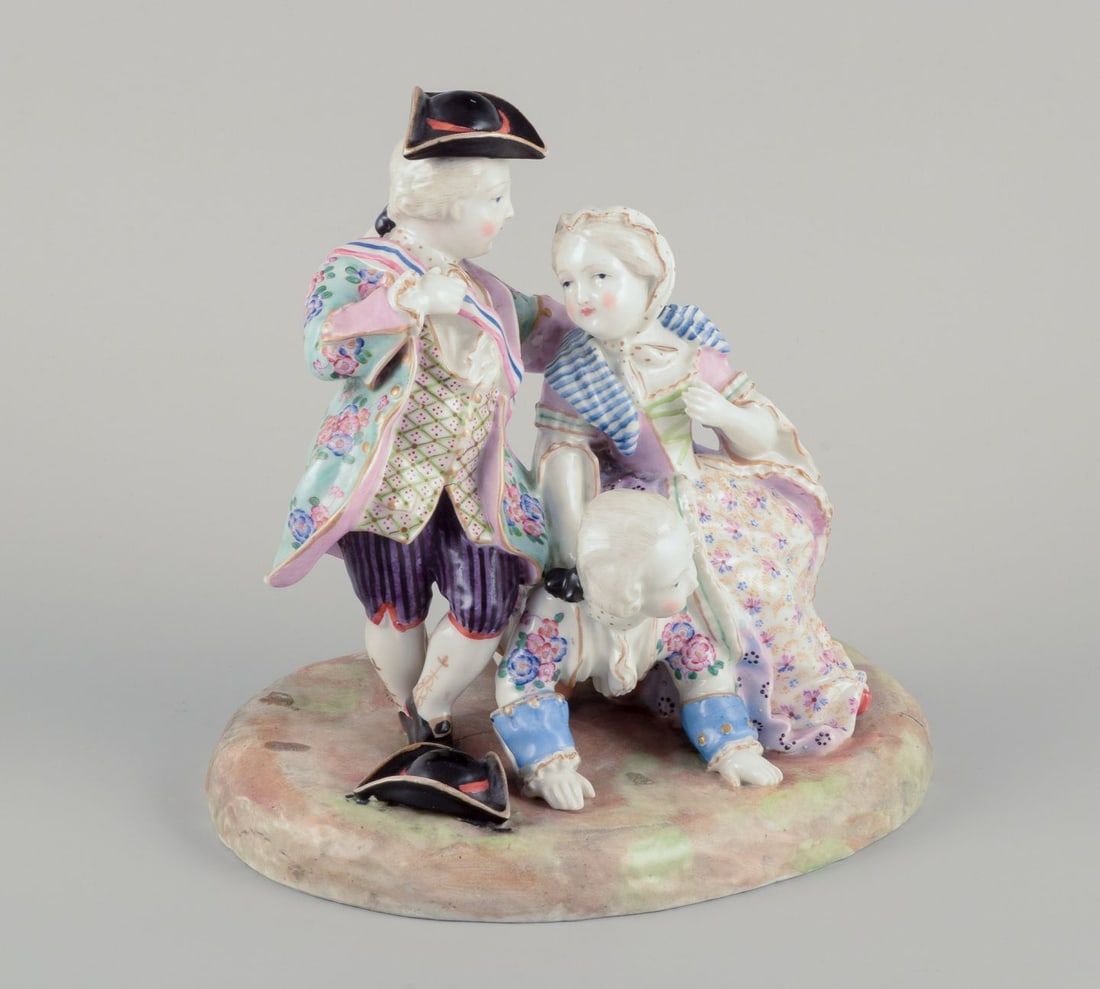 Meissen. Large and impressive porcelain group of noble figures. Gallant scene - 2