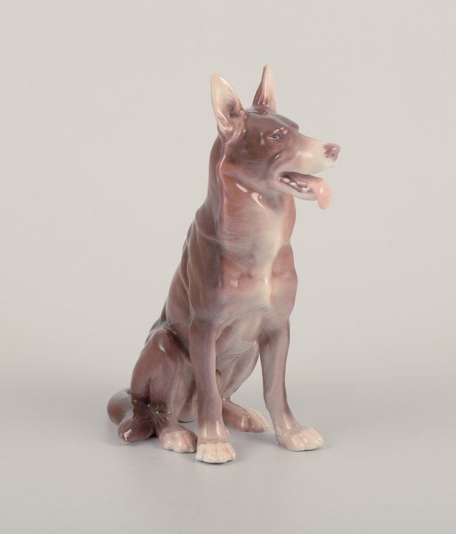 Bing & Grøndahl porcelain figurine of a standing German Shepherd. - 3