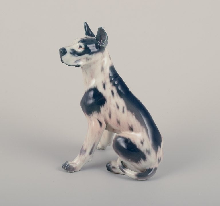 Dahl Jensen, porcelain figurine of a Great Dane. - 2