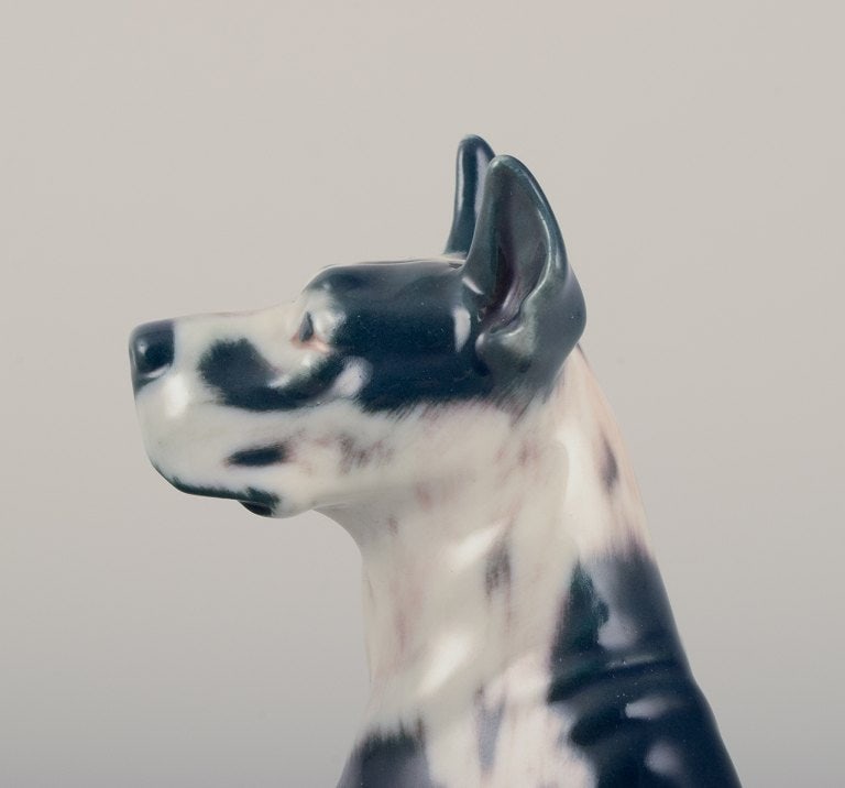 Dahl Jensen, porcelain figurine of a Great Dane. - 5