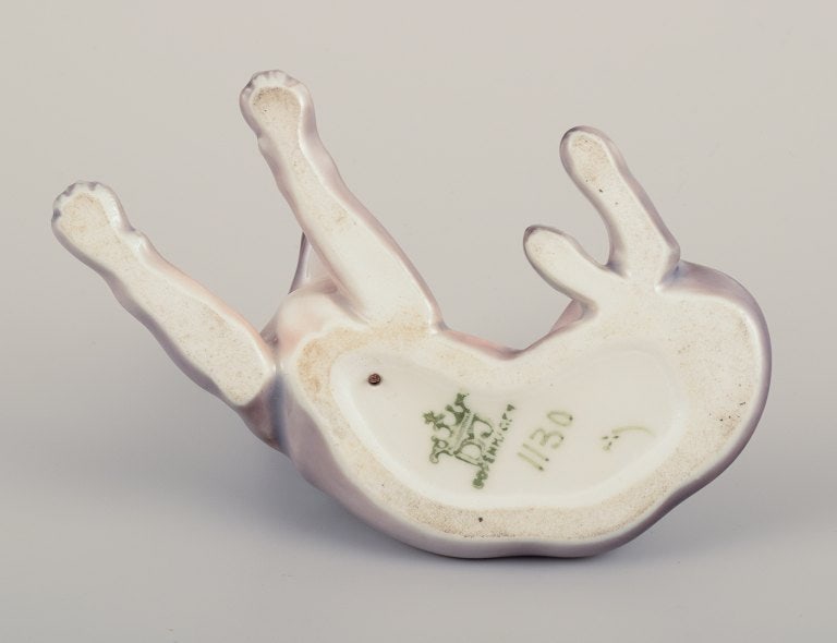 Dahl Jensen, porcelain figurine of a reclining German Shepherd. - 6