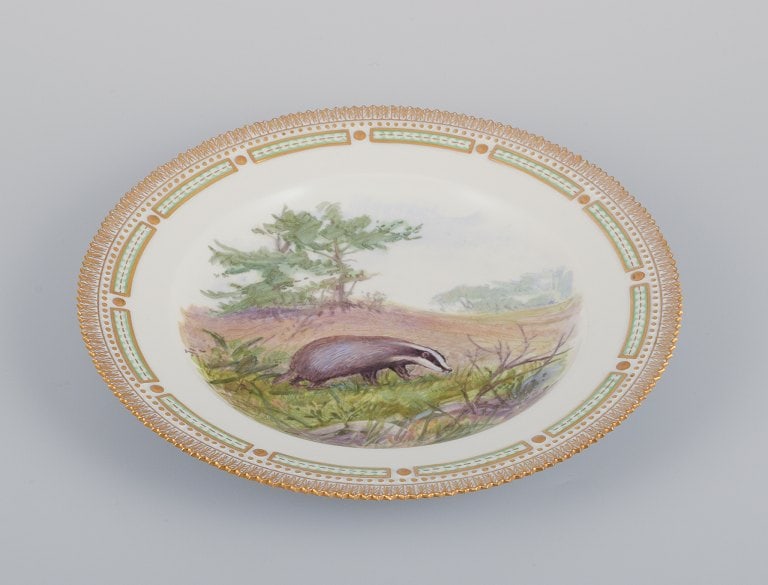 Royal Copenhagen Fauna Danica. Porcelain plate. Hand-painted with a motif of a badger. - 2
