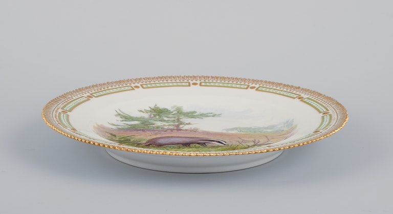 Royal Copenhagen Fauna Danica. Porcelain plate. Hand-painted with a motif of a badger. - 3