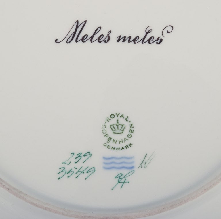 Royal Copenhagen Fauna Danica. Porcelain plate. Hand-painted with a motif of a badger. - 7