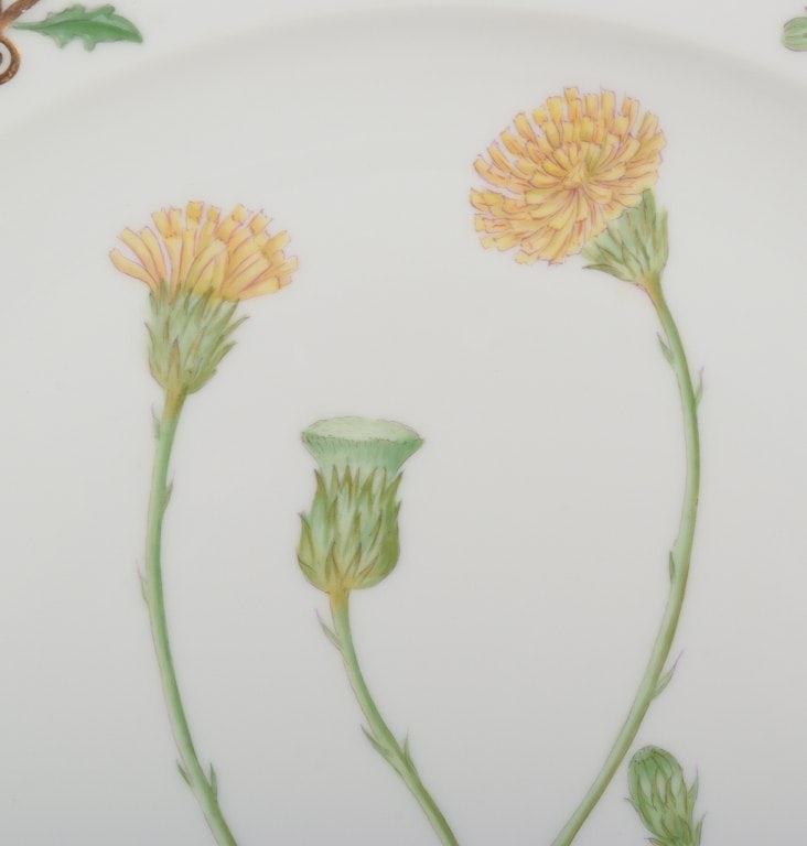 Royal Copenhagen Flora Danica. Large open lace porcelain dish. Hand-painted with a dandelion motif. - 4