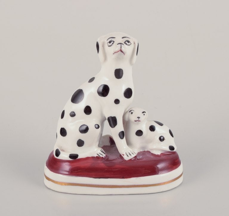 Three pieces of French and English porcelain including a Royal Crown Derby miniature cup, a - 2