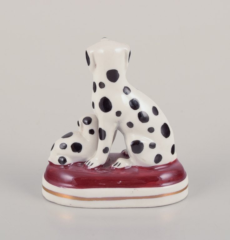 Three pieces of French and English porcelain including a Royal Crown Derby miniature cup, a - 3